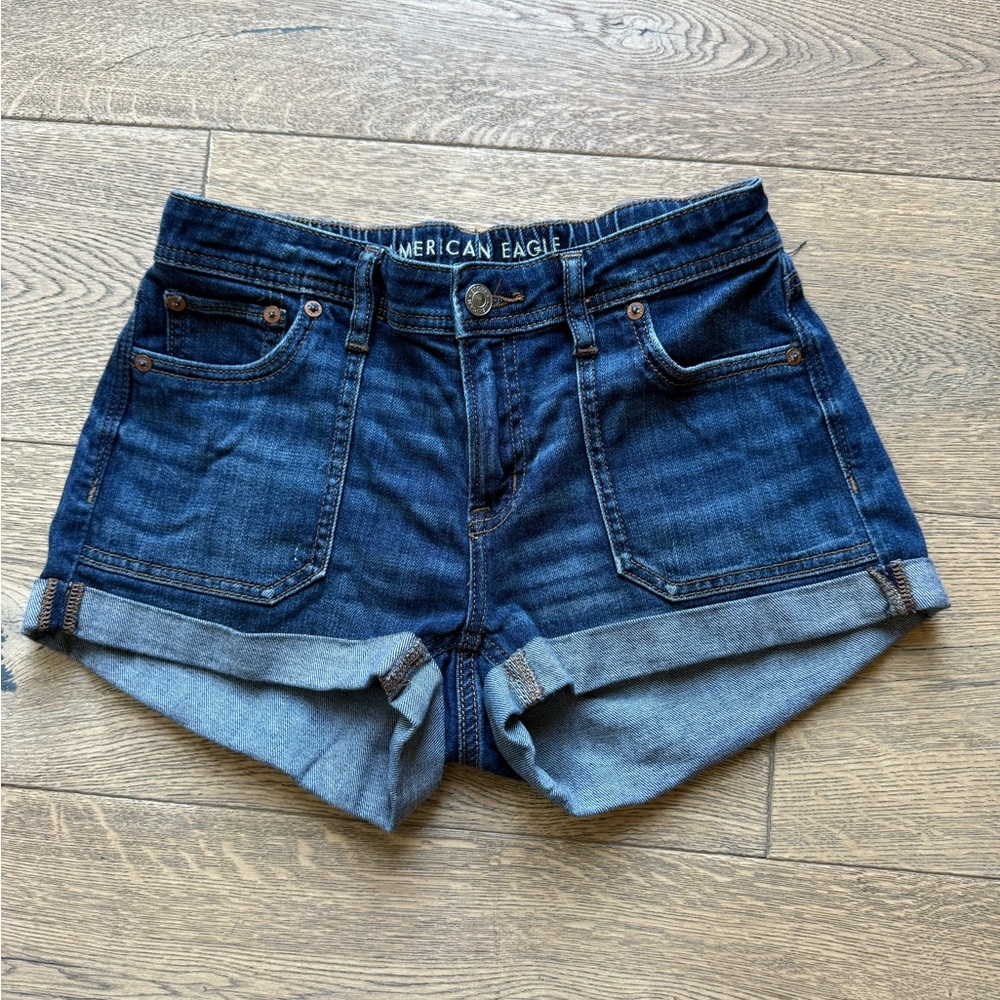 American Eagle Outfitters Dark Blue Jean Shorts